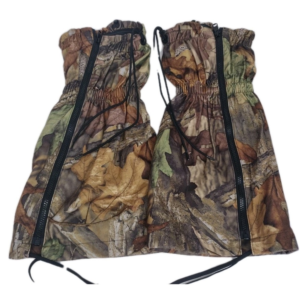 Cabelas Size 18 Camo leg gaiters Full Zip Bill Jordan's Advantage Timber Vtg Y2K